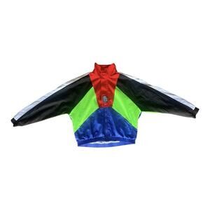 Puma Men’s 90's Retro Style Jacket Red/Blue/Green/White/black Size M Windbreaker